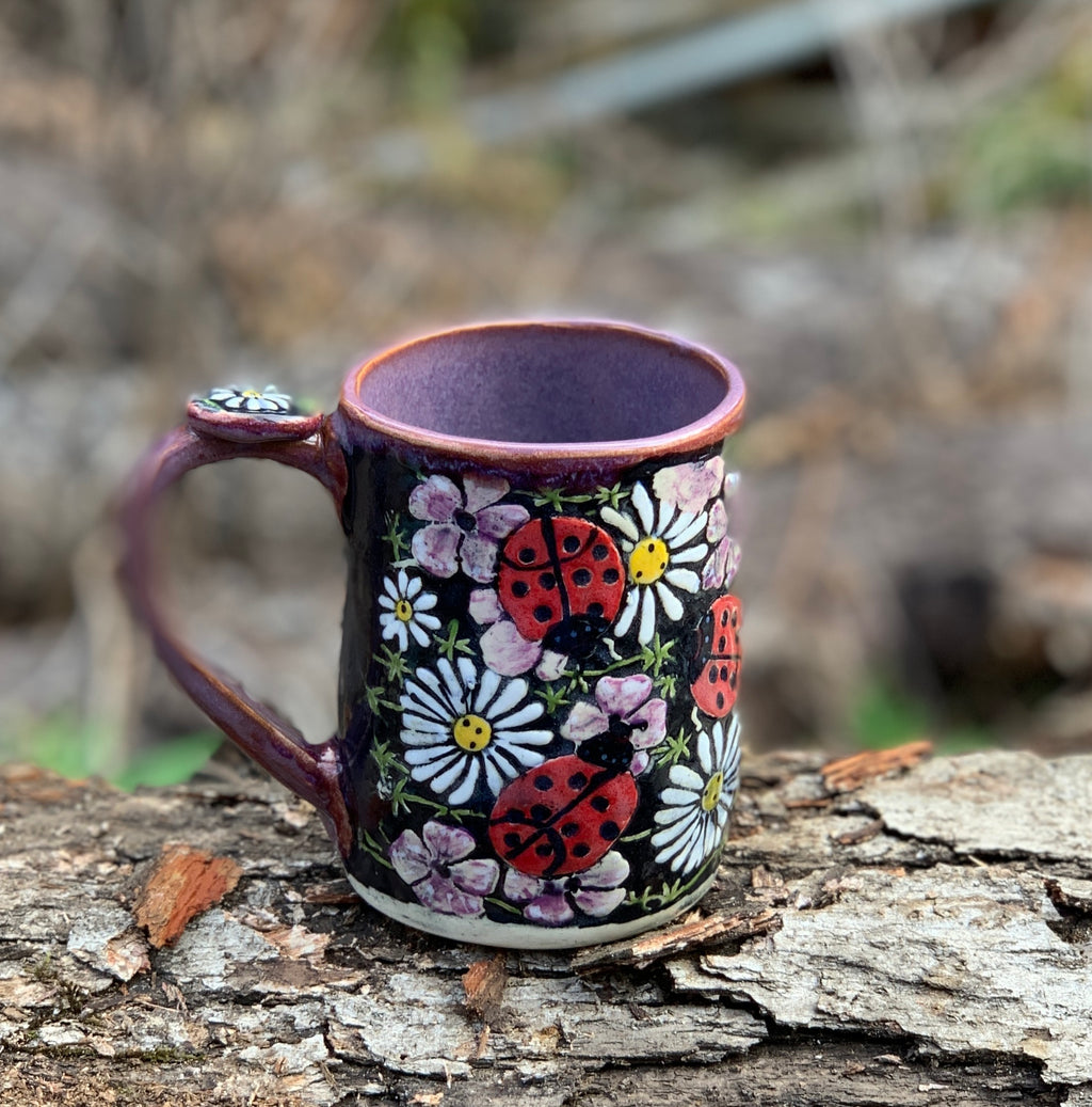 Purple Ladybug Mug