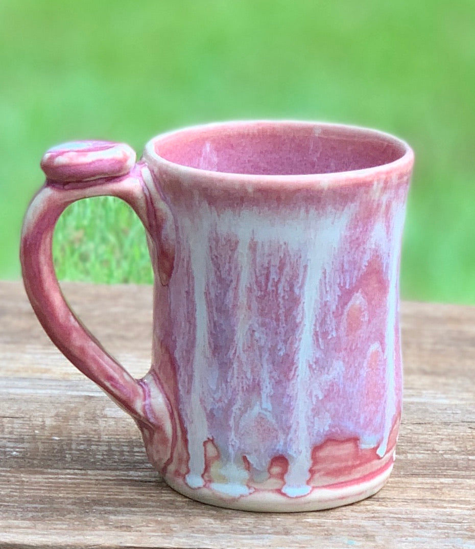 Pink drippy mug 14 oz