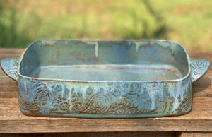 Drippy Blue baking dish